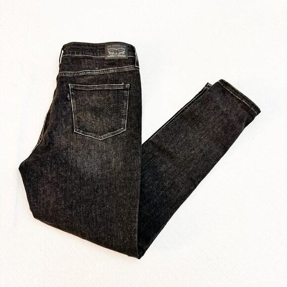 Levi's 721 High Rise Skinny Denim Jeans Charcoal Size 32 - Picture 8 of 8